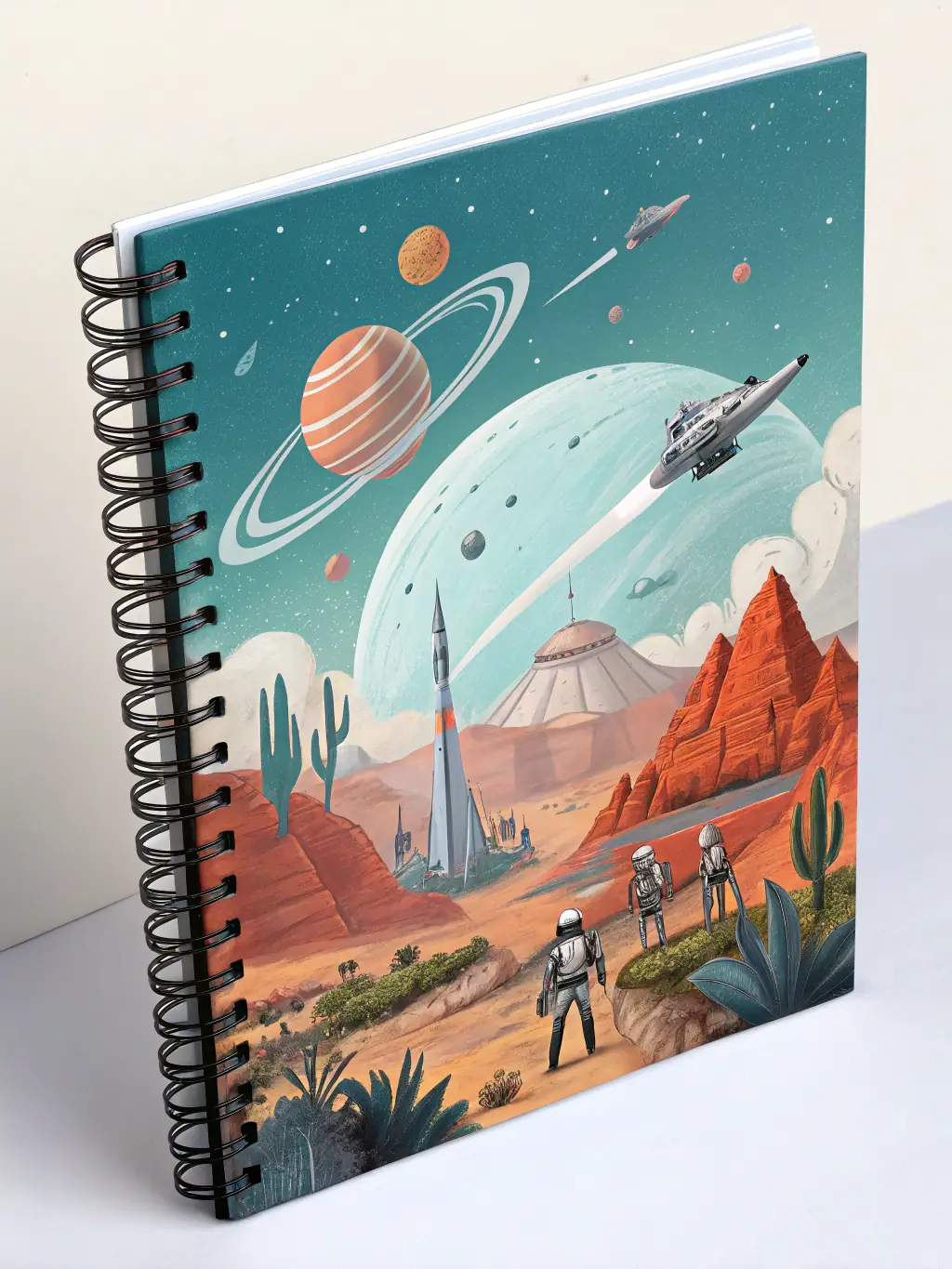 A digital illustration of a book transforming into a rocket ship, symbolizing the innovative publishing approach of Quantum Publishing Solution.